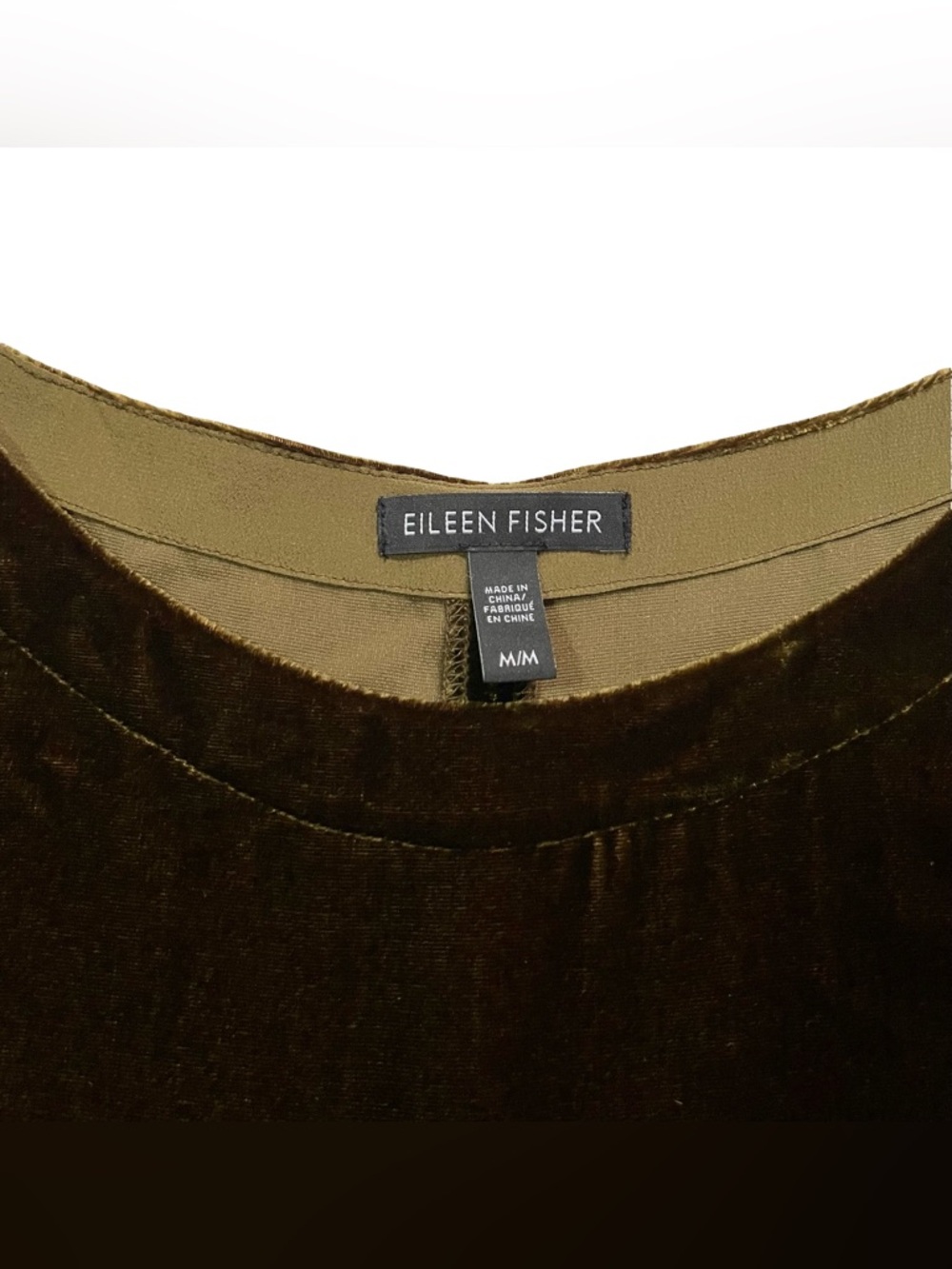 Eileen Fisher Velvet Silk Blend Top Size Medium - Picture 3 of 5